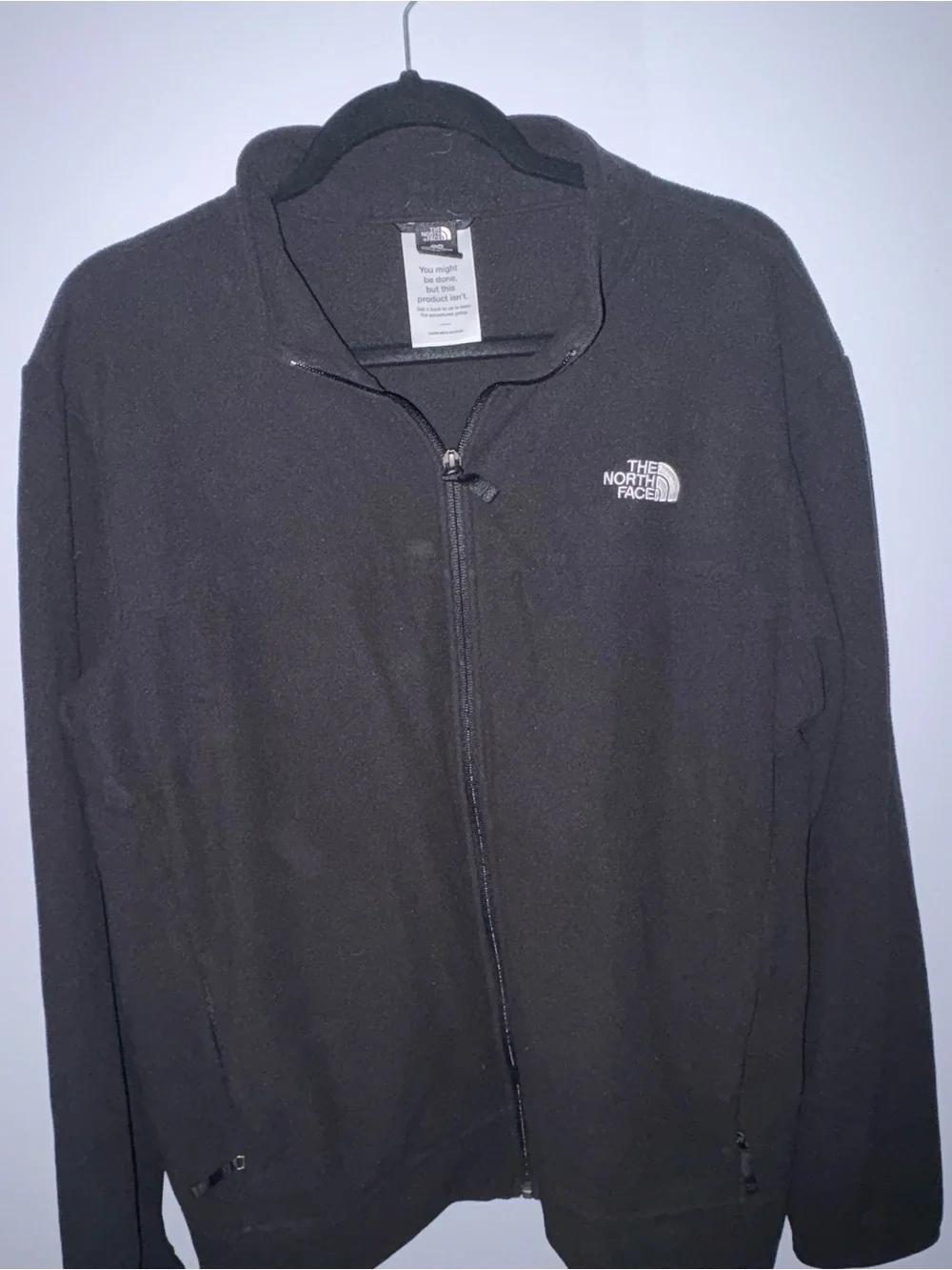 The North Face Men's Black Full-Zip Fleece Jacket - Logo Chest